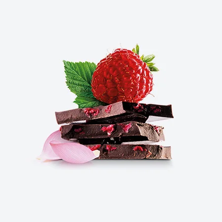 Chocolate Negro Frambuesa y Rosas